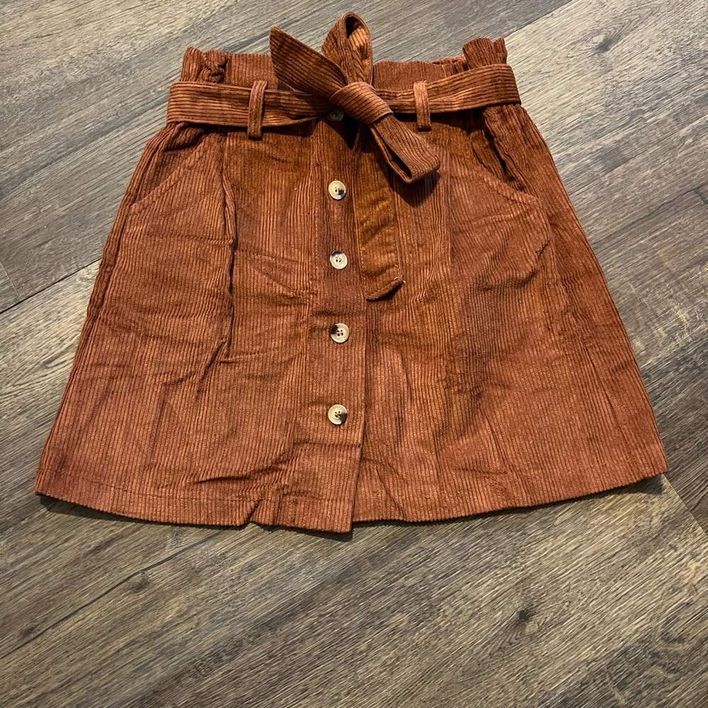 Source Unknown Rust Mini Skirt